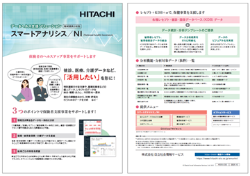 データヘルス支援ソリューション「スマートアナリシス/NI」職域連携分析版のリーフレット