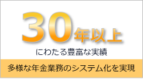 30�N�ȏ�ɂ킽��L�x�ȔN���Ɩ��̃V�X�e����������